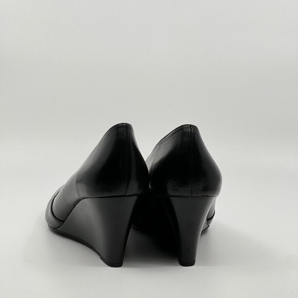 Franco Sarto Frankie Black Wedge Pump Women's 8.5M Pointed Toe - Picture 4 of 8